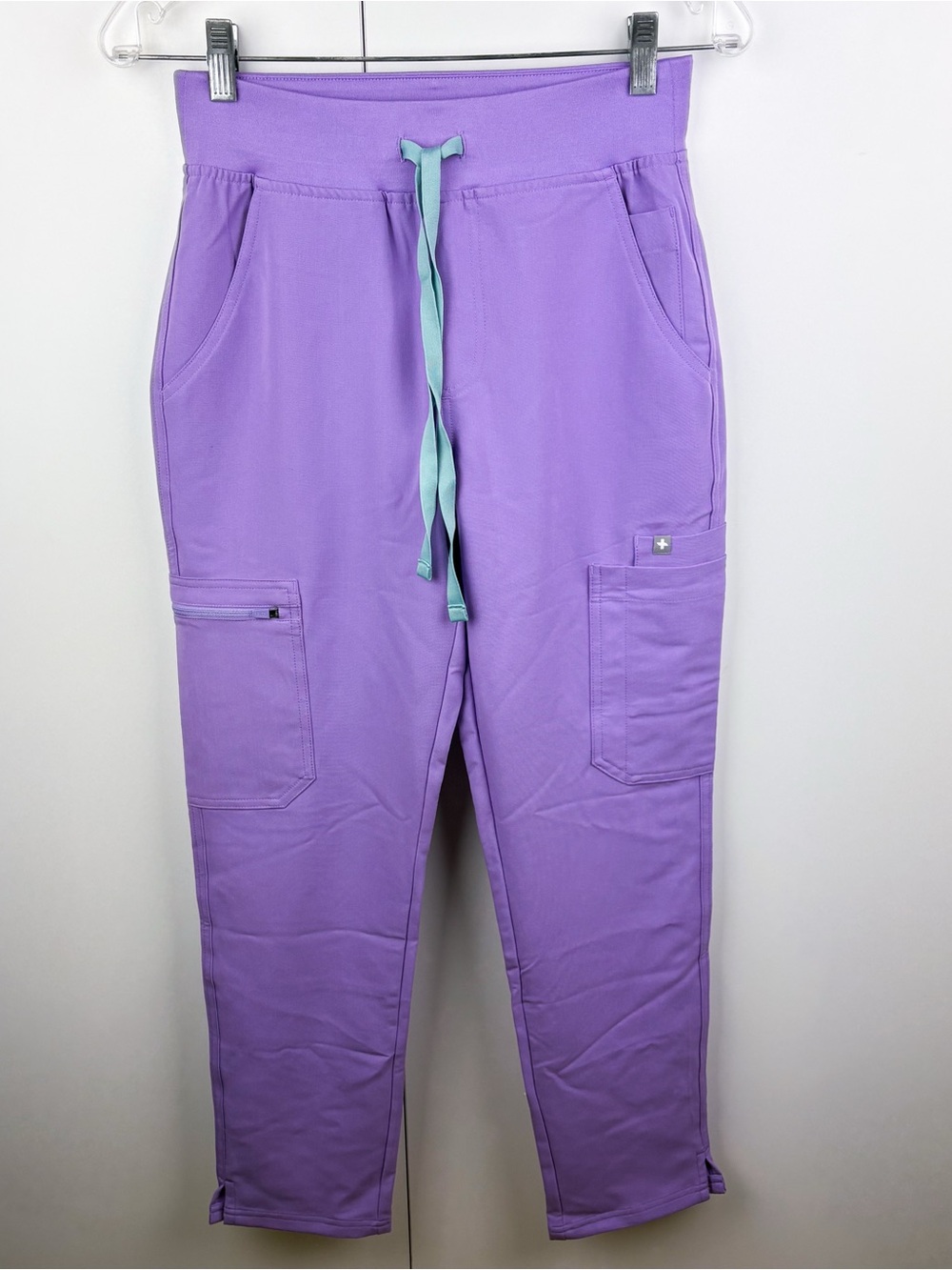 Figs High Waisted Yola Skinny Scrub Pant Lilac Dawn Purple NEW XS Petite Nurse